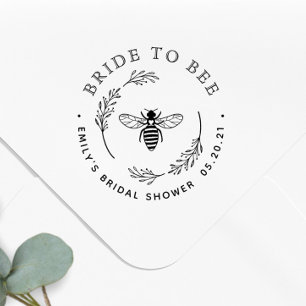Landelijke botanische krans Bruid tot Bij Bruidsfe Rubberstempel