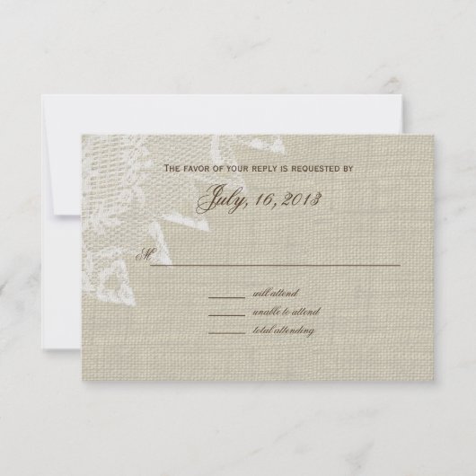 Landelijke Bruiloft Reactie RSVP Kaartje (Voorkant)