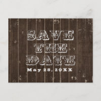 Landelijke Country Western Bruiloft SAVE THE DATE 