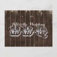 Landelijke Country Western Houten Huwelijk RSVP BB