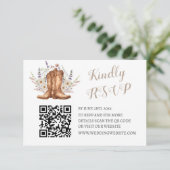 Landelijke Country Western RSVP-kaarten RSVP Kaartje (Staand voorkant)