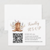 Landelijke Country Western RSVP-kaarten RSVP Kaartje (Voorkant / Achterkant)