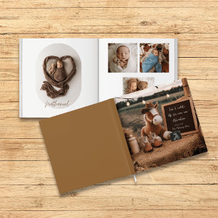 Landelijke cowboy paard Baby fotoboek aandenken  Gastenboek