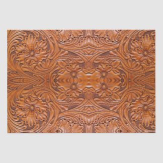 Landelijke Cowboy Western Country Gestempeld Leerp Tissuepapier