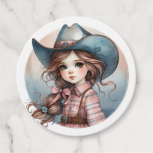 Landelijke Cowgirl Baby Shower Bedankjes Labels