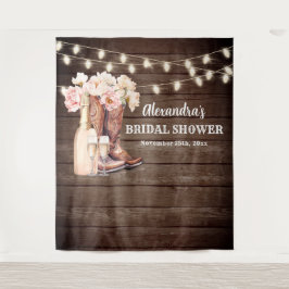 Landelijke Cowgirl Laarzen Borrelende BRUIDSSUITE  Wandkleed