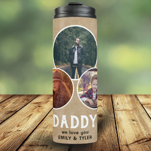 Landelijke Daddy we houden van jou 3 Foto Vaderdag Thermosbeker