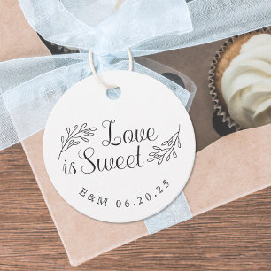 Landelijke Elegante Botanische Liefde is Zoet Brui Bedankjes Labels