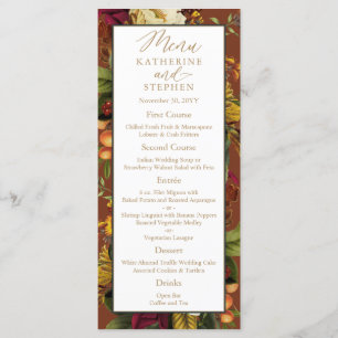 Landelijke Elegantie Bloemstuk Bruiloftsreceptie Menu
