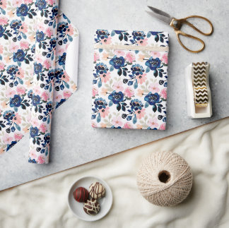 Landelijke elegantie in marineblauw cadeaupapier