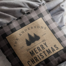 Landelijke familienaam Kerstmis geruit