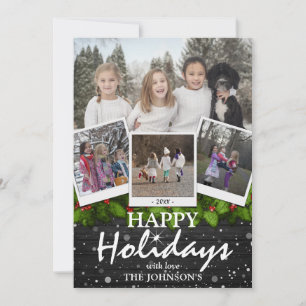 Landelijke feestdag met hout 4 x Foto Feestdagenkaart