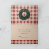 Landelijke feestdag Red Play Gingham Kaart (Binnen)