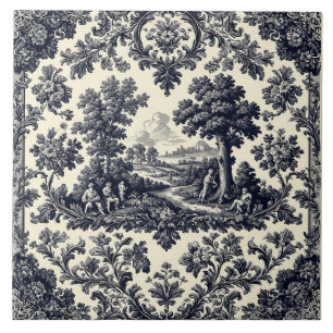Landelijke Franse Toile Weidse Landschappen Tegeltje
