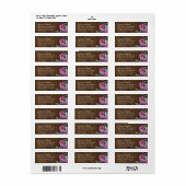 Landelijke Fuchsia Bloemen Bosbruiloft Etiket (Full Sheet)