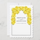 Landelijke gele rozen trouwkaarten kaart (Achterkant)
