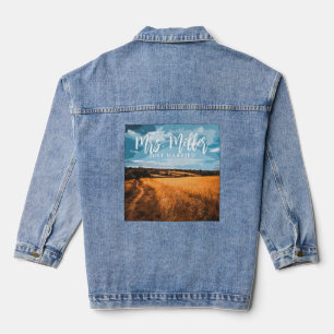 Landelijke Gouden Tarwe Zomer Landelijk Zonovergot Denim Jacket