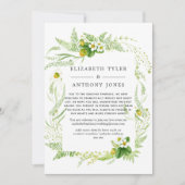 Landelijke groene bruiloft met beperkte gastlijst aankondiging (Voorkant)
