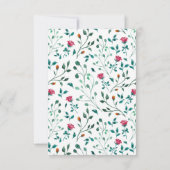 Landelijke groene krans | Trouwreceptie-insteekkaa Kaart (Achterkant)