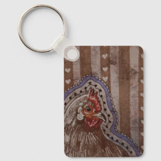 Landelijke Hen Sleutelhanger