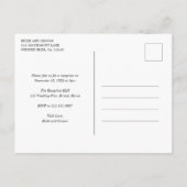 Landelijke herfst bloemige elegante trouwdag aankondigingskaart (Achterkant)