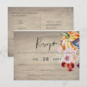 Landelijke Herfstval Pompoenen Vijgen Bloemen Brui Briefkaart (Voorkant / Achterkant)