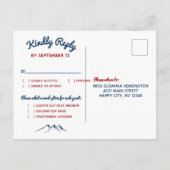 Landelijke herten berg bruiloft RSVP Uitnodiging Briefkaart (Achterkant)