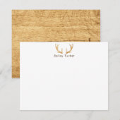 Landelijke herten geweien jacht jager aangepaste n notitiekaartje (Voorkant / Achterkant)