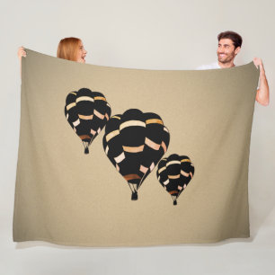 Landelijke hete luchtballonnen fleece deken