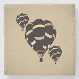 Landelijke hete luchtballonnen stenen onderzetter