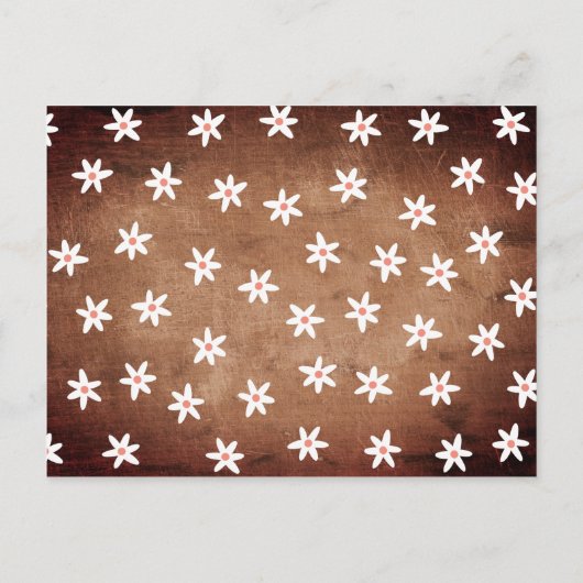 Landelijke Houten Bloemenguirlande Bruidsmeisjesfe Aankondigingskaart (Achterkant)