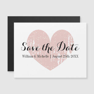 Landelijke houten herten gewei trouw save the date magnetische uitnodiging