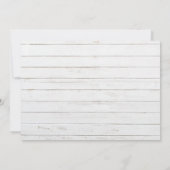 Landelijke houten huwelijksuitnodiging Texas State Kaart (Achterkant)