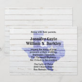 Landelijke houten huwelijksuitnodiging Texas State Kaart (Voorkant / Achterkant)