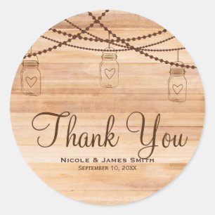 Landelijke Houten & Metseren Schuur Bruiloft Ronde Sticker
