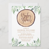 Landelijke Houten Waterverf Bloemenkraam voor Baby Kaart (Voorkant)