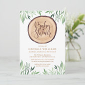 Landelijke Houten Waterverf Bloemenkraam voor Baby Kaart (Staand voorkant)