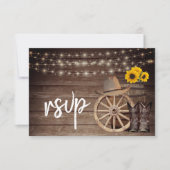 Landelijke houtsloop met zonnebloemen - RSVP (Voorkant)