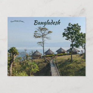 Landelijke huizen in Khagrachhari Bangladesh Briefkaart