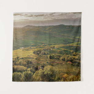 Landelijke Italiaanse landbouwgronden, Toscane zon Wandkleed