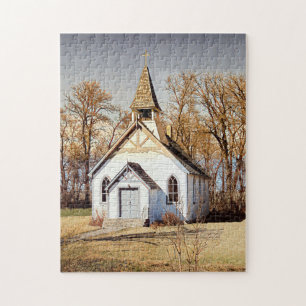 Landelijke kerk legpuzzel