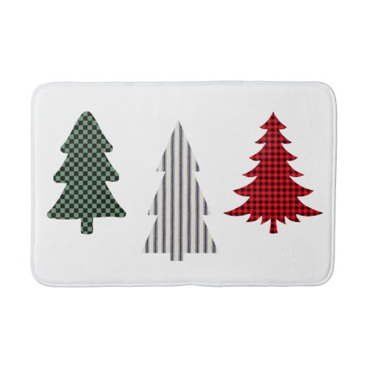 Landelijke kerstbomen Bath Mat (Voorkant)
