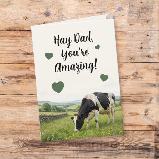 Landelijke Koe Boerderij Papa Verrassende Vaderdag Kaart