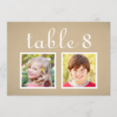 Landelijke Kraft Kindertijd Foto Tafel Nummerkaart Kaart (Voorkant)