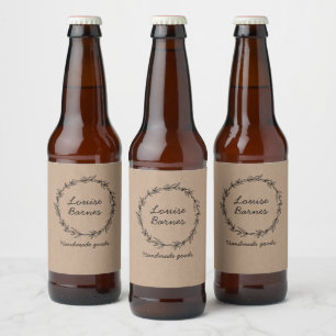 landelijke krans bier etiket