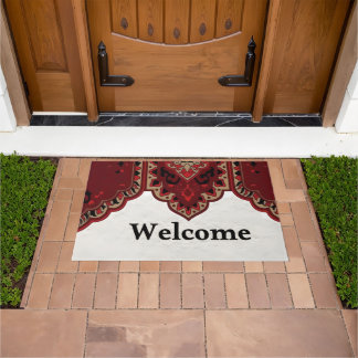 Landelijke landelijke entree deurmat met decoratie