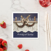 Landelijke landelijke hoefijzers lint hout marine servetten (Insitu)