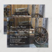 Landelijke landelijke huwelijksuitnodigingen met w kaart (Voorkant / Achterkant)