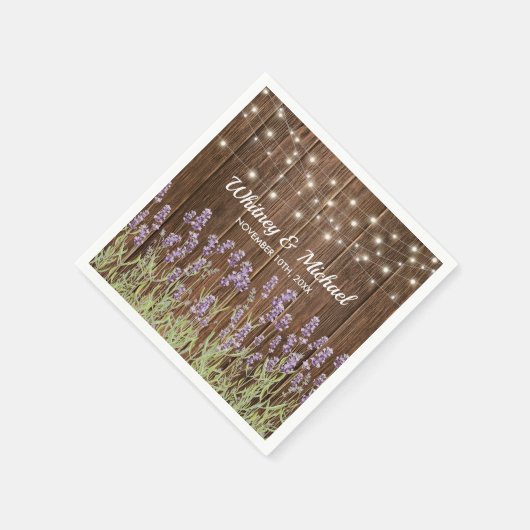 Landelijke landelijke lavendel bloemige lichten br servetten (Hoek)