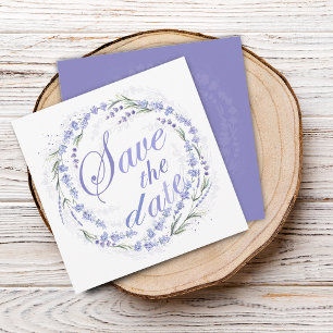 Landelijke lavendelkrans trouw save the date